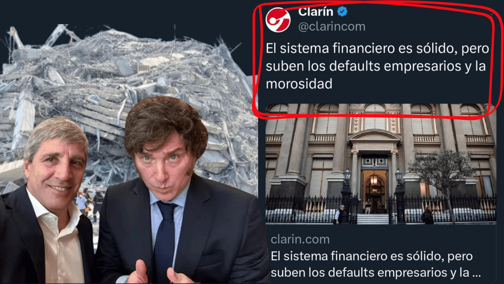 La complicidad de Clarín en crear la fantasía de un sistema financiero sólido