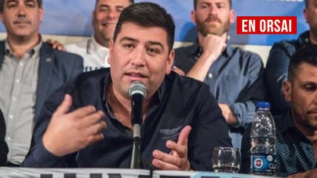 Cristian Jerónimo en conferencia de prensa de la nueva CGT, durante el anuncio del rechazo a la reforma laboral del Gobierno de Javier Milei